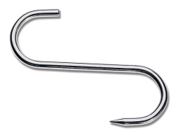 Крюк для мяса S-образный l=12 см. d=3,5 см. нержавеющая сталь (50 кг) Icel /1/