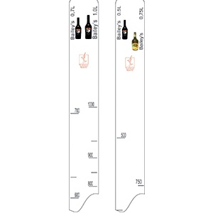 Купить линейка бейлис 0. 5, 0. 7, 0. 75, 1л; пластик; l=28, b=2см; белый