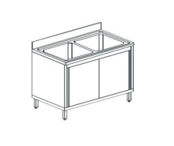 Ванна моечная APACH Chef Line L2S127-55SD