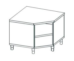 Кухонный стол угловой открытый APACH Chef Line LWT711SH2