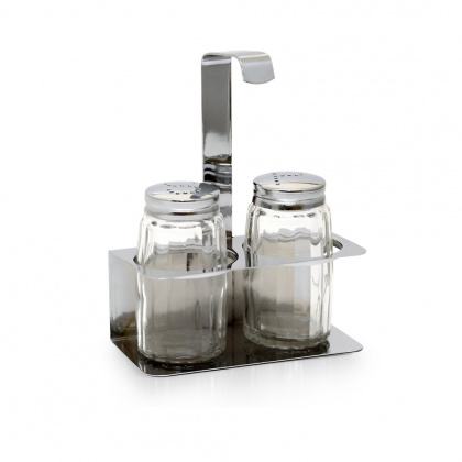 Набор для специй 2 предмета (соль,перец) нержавеющая сталь крюк [354-2]