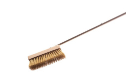 Щетка для печи 120 см. 20*6,6 см. неповоротная, с медной щетиной h=4,5 см., ручка нержавеющая сталь