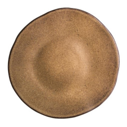 Тарелка мелкая 28,5 см, безбортовая, цвет коричневый, Q Authentic Stone Black Style Point Stonebrown