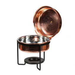 Чафиндиш (мармит) 3 л на подставке Copper с медным покрытием  нержавеющая сталь P.L. Proff Cuisine