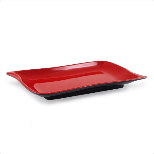 Купить тарелка прямоугольная 21,5*14 см. ч/кр