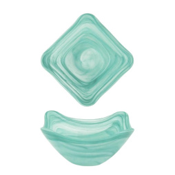 Салатник 300 мл 14*14 см h7 см Green Sky квадратный матовое стекло P.L. Proff Cuisine [6]