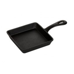 Сковорода 14,2х14,2см h=2,6см с ручкой порционная чугун LUXSTAHL [HE6101]