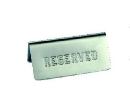 Табличка "Резерв" 120*55 мм. нержавеющая сталь MGsteel /1/100/