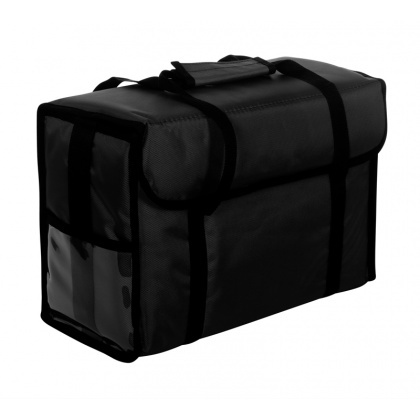Купить термосумка для обедов 450х200х300 фольгированная черная