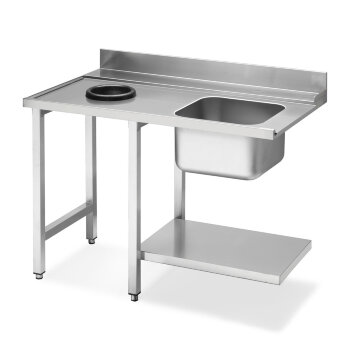 Купить стол с мойкой и отверстием для слива слева wt51200shl smeg