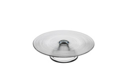 Блюдо для торта на ножке d 21 см h 1 см, стекло, прозрачное, Circle ArdaCam Circle