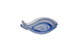 Салатник 16x11,5 см h 3 см, стекло, цвет / декор сине-белый, Aquarium ArdaCam Aquarium