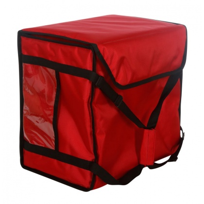Купить термосумка 450х450х500 фольгированная красная с вентиляцией