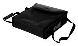 Термосумка 350х350х100 фольгированная черная с вентиляцией