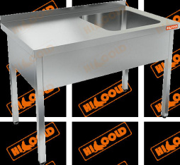 Ванна моечная цельнотянутая односекционная HICOLD НСО1М-13/6БП
