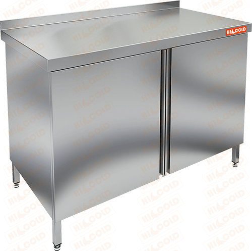 Купить кухонный стол производственный пристенный с распашными дверями hicold нсз-12/7б