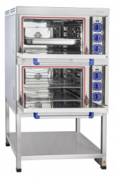 Кухонный шкаф жарочный ШЖЭ-2-К-2/1, нерж. духовка GN 2/1, конвекция, пароувлажнение, подставка, 840x