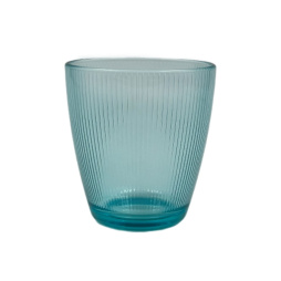 Стакан Олд Фэшн 250 мл. d=81 мм. h=86 мм. Концепто Страйпи бирюзовый /12/1140/