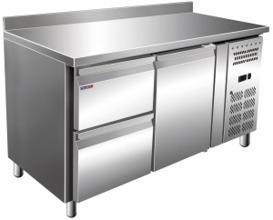 Холодильный стол низкотемпературный COOLEQ GN2220BT бортик 2 ящика+1 дверь