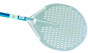 Лопата для пиццы перфорированная d=41 см. l=150 см. алюминиевая Azzurra Gimetal /1/