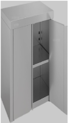 Полка кухонная закрытая ПЗР-П-12/4 (1200х400х600)