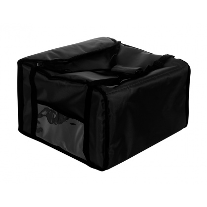 Термосумка 450х450х500 фольгированная черная с вентиляцией