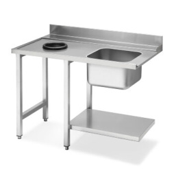 Стол с мойкой и отверстием для слива слева WT51200SHL SMEG