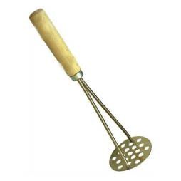 Картофелемялка 255 мм. нерж. с дерев. ручкой /1/ 1253