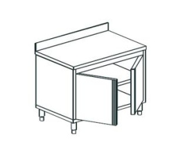Кухонный стол производственный закрытый APACH Chef Line LWC77SH2HDU