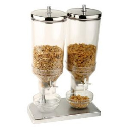 Диспенсер для мюсли 2*4,5 л. 22*17,5 см. h=52 см. поликарб. с крышк. нерж. APS