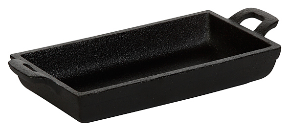 Купить сковорода 15,3х7,7см h=2,9см с двумя ручками порционная чугун luxstahl [he1577]