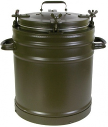 Термос 25 л. нержавеющая сталь колба кругл. темно-зел. /1/