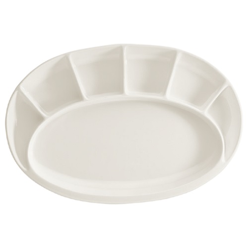 Купить менажница 7-и секц. 330*215 мм. овал. белый, форма гурмэ bonna /1/6/162/