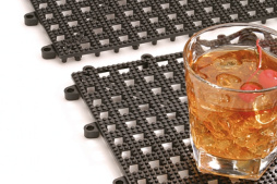 Мат барный (коврик) 33х33 см. черный, пласт. APS /1/