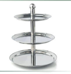 Этажерка 3-х ярусная d=30/40/50 см. h=49 см. нерж. MGSTEEL /1/5/