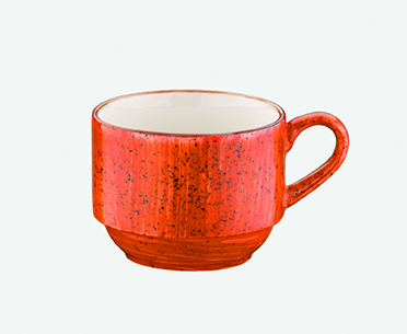 Купить чашка 80 мл. кофейная d=59 мм. h=48 мм. штабелир. терракота (блюдце 62425), форма банкет bonna /1/6