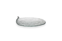 Тарелка для сыра d 21 см h 4 см, стекло, прозрачная, Hammered ArdaCam Hammered