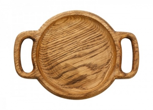 Купить доска для подачи 180х140мм с двумя ручками дуб