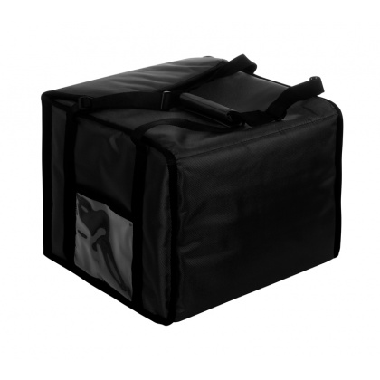Купить термосумка 350х350х300 фольгированная черная с вентиляцией