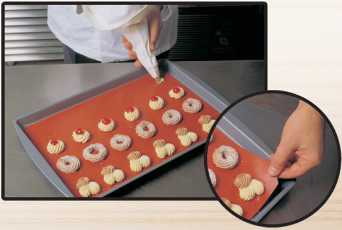 Купить коврик для выпечки 60*40 см. силиконовый красный /1/