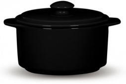 Горшок с крышкой 4,8'' 120мм 450 мл черный Corone Colore [LQ-SK0037-K]