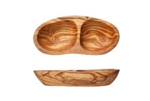 Купить тарелка на 2 секции 20x8-9 см h 3,5 см, оливковое дерево, organic wood cosy&amp;trendy organic wood ap