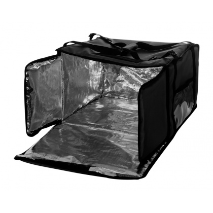 Купить термосумка на 5-6 пицц 450х450х300 мм фольгированная (черный