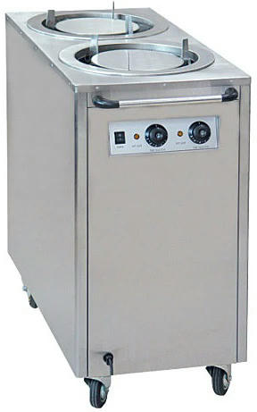 Купить диспенсер для тарелок подогреваемый передвижной 2 гн. до 75 шт. ø200-300 мм  kocateq drn2