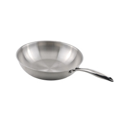 Сковорода Wok d=34 см. h=9 см. 6,65 л. нержавеющая сталь (индукция) MGsteel /1/