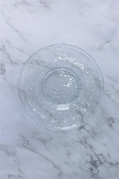 Тарелка d 28 см h 3 см, стекло, прозрачная, Hammered ArdaCam Hammered