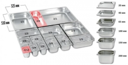 Гастроемкость GN-H 1/2-150 с ручками