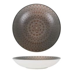 Тарелка d=250 мм. глубокая 1300 мл. h=50 мм. Дамаск, форма Банкет BONNA /1/6/