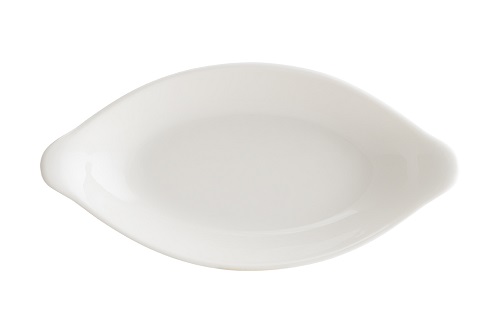 Купить блюдо для запекания и подачи 220*110 мм. овальное с ушками белый, форма оптива bonna /1/12/1152/