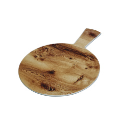 Блюдо круглое с ручкой Corone Rustico 225 мм под дерево